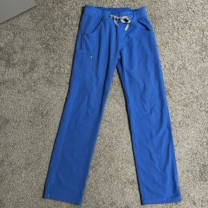 Figs women’s ceil blue scrub pants size small tall